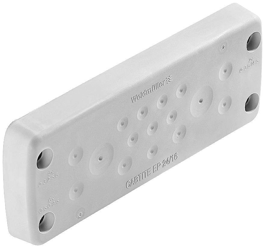 Weidmüller CABTITE EP 24/16 GY Kabeldoorvoeringsplaat Met kabelinvoering Thermoplast Grijs 10 stuk(s)
