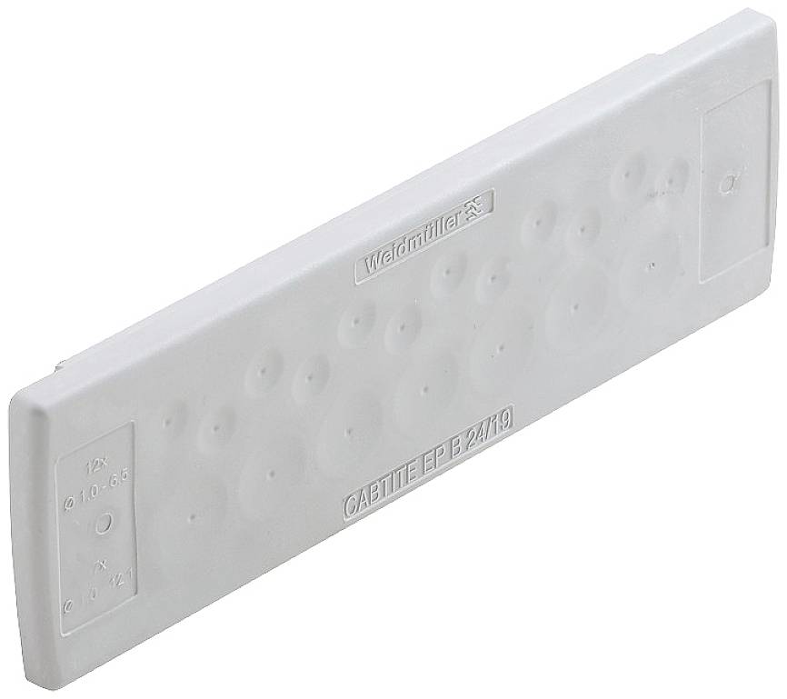 Weidmüller CABTITE EP B 24/19 GY Kabeldoorvoeringsplaat Met doorvoering Plaatdikte (max.) 4 mm Thermoplast Grijs 10 stuk(s)