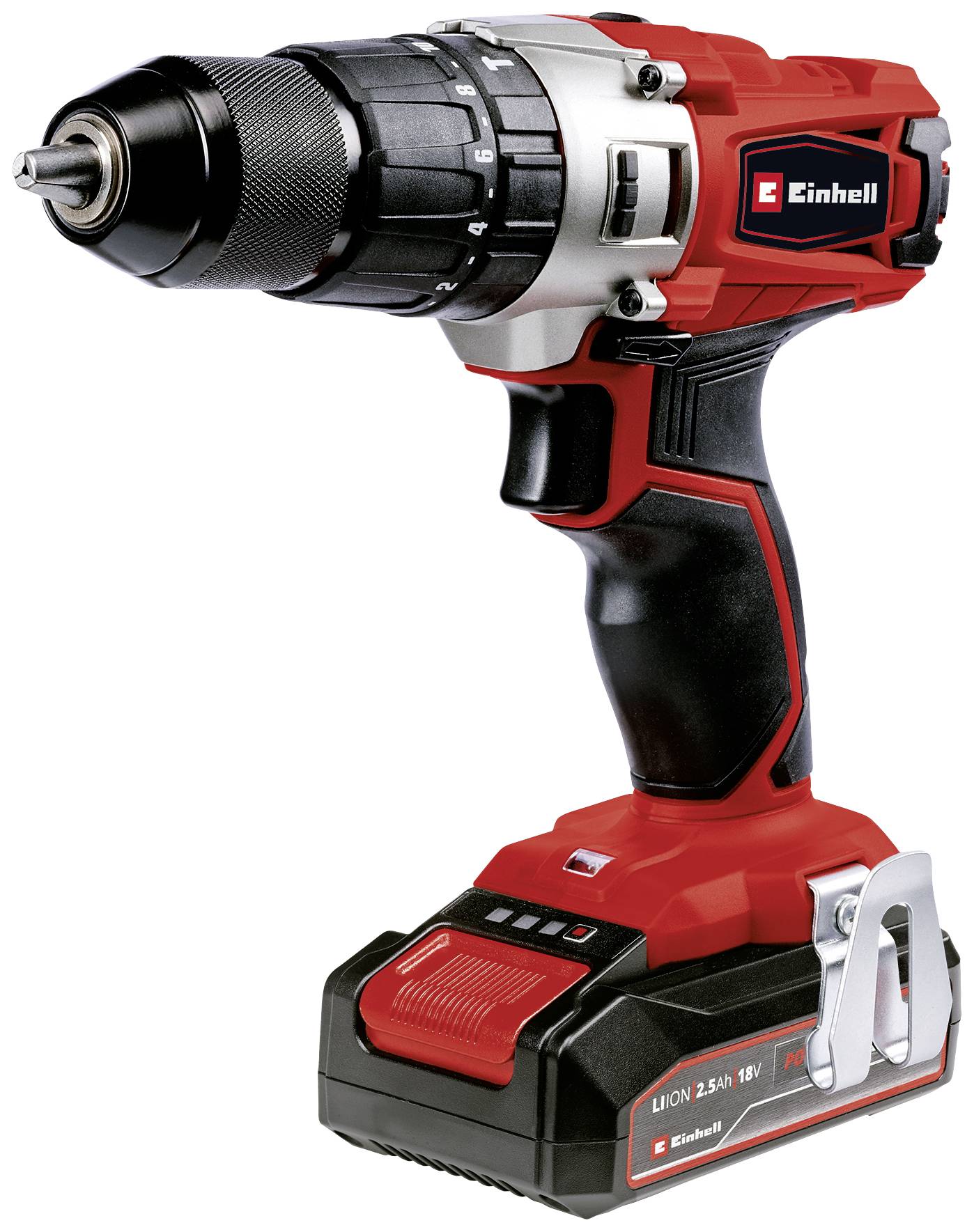 Einhell TE-CD 18/2 Li-i +22 (1x2,5 Ah) Slagborrmaskin batteri 2-v&auml;xel inkl. 22-delars tillbeh&ouml;r, inkl. laddare, inkl. 1x batteri