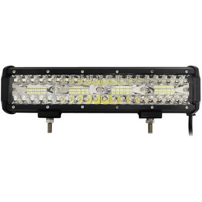 Pravokutna LED svjetlosna traka s dvije redne male žute LED-ice. Traka ima crno kućište i dvije vijka za učvršćivanje.