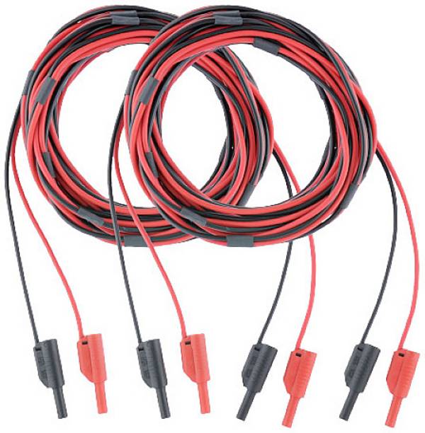 Metrel S 1058 komplet sigurnosnih mjernih vodova banana utikač 4 mm banana utikač 4 mm 10.00 m crna, crvena 1 Set