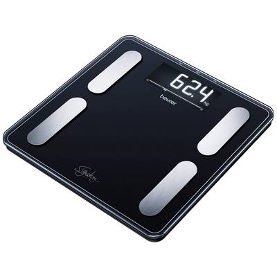 Digitalna osobna vaga s crnim dizajnom, pokazuje '62,4 kg' na zaslonu.