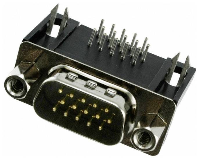 AMPHENOL COMMUNICATIONS SOLUTIONS 10090926-P154VLF Connector: D-Sub HD; PIN: 15; contact; mannelijk; op PCB; THT; 2,5A -
