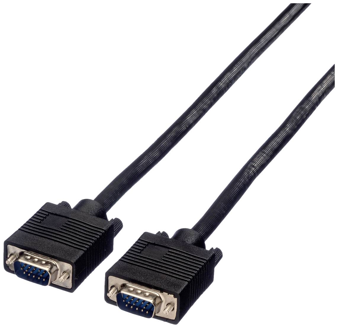 Crni VGA kabel s dva utikača.