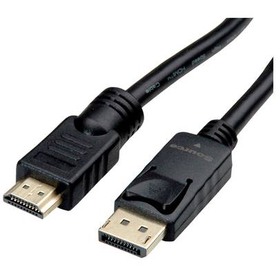 Kabel s HDMI utikačem na lijevoj strani i DisplayPort utikačem na desnoj strani.