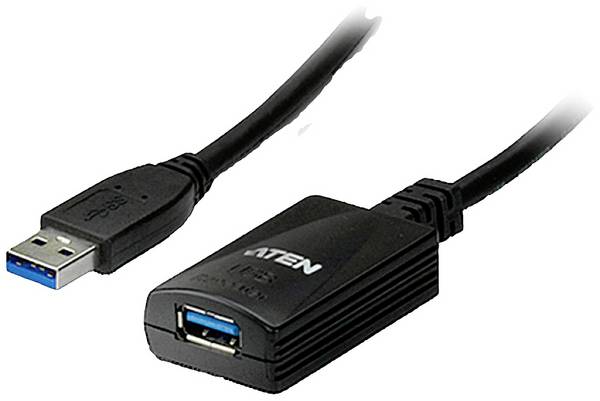 ATEN USB kabel  USB 4.0 RJ45 utikač 5.00 m crna aktivno s pojačanjem signala UE350A
