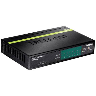 TRENDnet Gigabit PoE Switch (TPE-TG82g) s više mrežnih priključaka na prednjoj strani, pogodan za mrežne conexije.