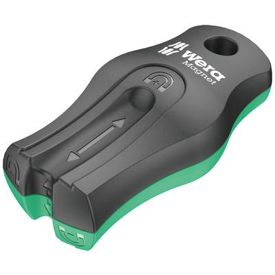 Crni i zeleni Wera magnetski držač s ergonomskim oblikom, namijenjen pohrani i fiksiranju vijaka.