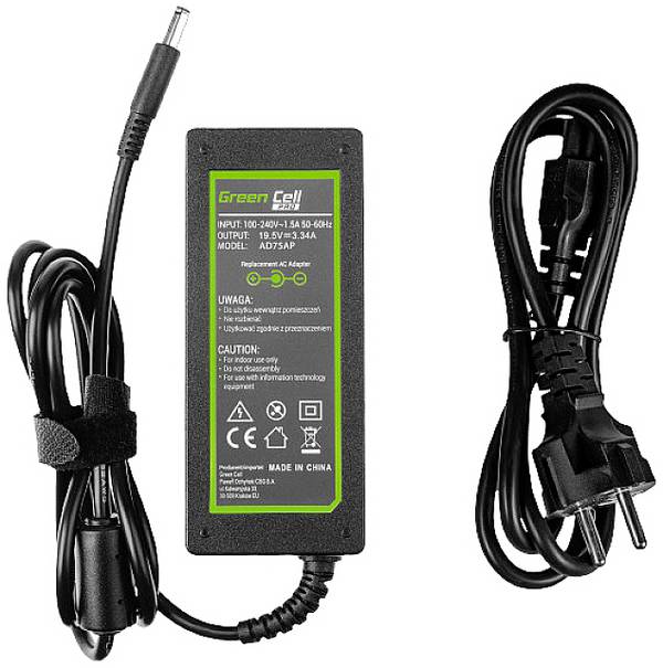 Green Cell AD75AP strujni adapter za prijenosno računalo 65 W 19.5 V 3.34 A Pogodno za marku: Dell