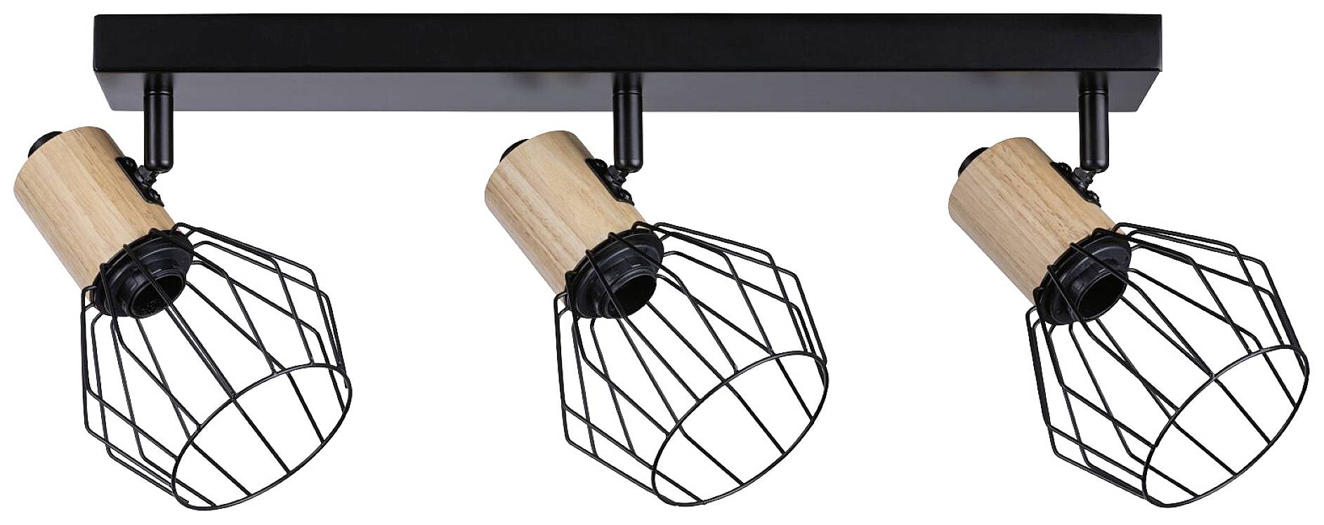 Paulmann Lanka 66768 Wandspot E14 Zwart, Hout (licht)
