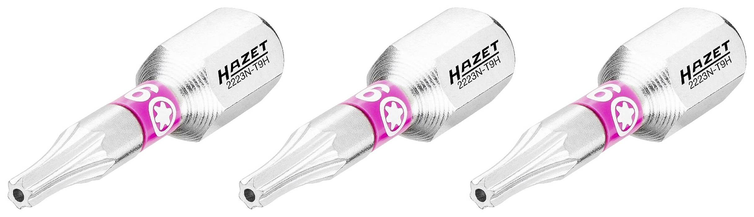 Hazet 2223N-T9H/3 2223N-T9H/3 Torx-bit Aandrijving: 1/4 (6,3 mm) Uitvoering: TX TB 9 25 mm