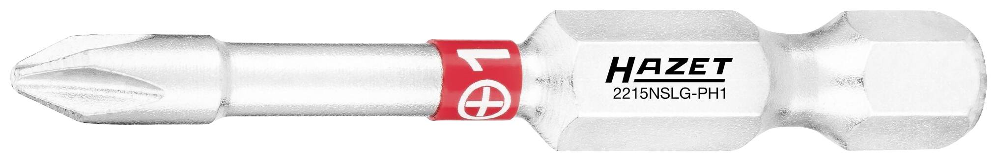 Križni (Phillips) bit Hazet, model 2215NSLG-PH1, s magnetskim vrhom i šesterokutnom drškom, pogodan za vijčane radove.