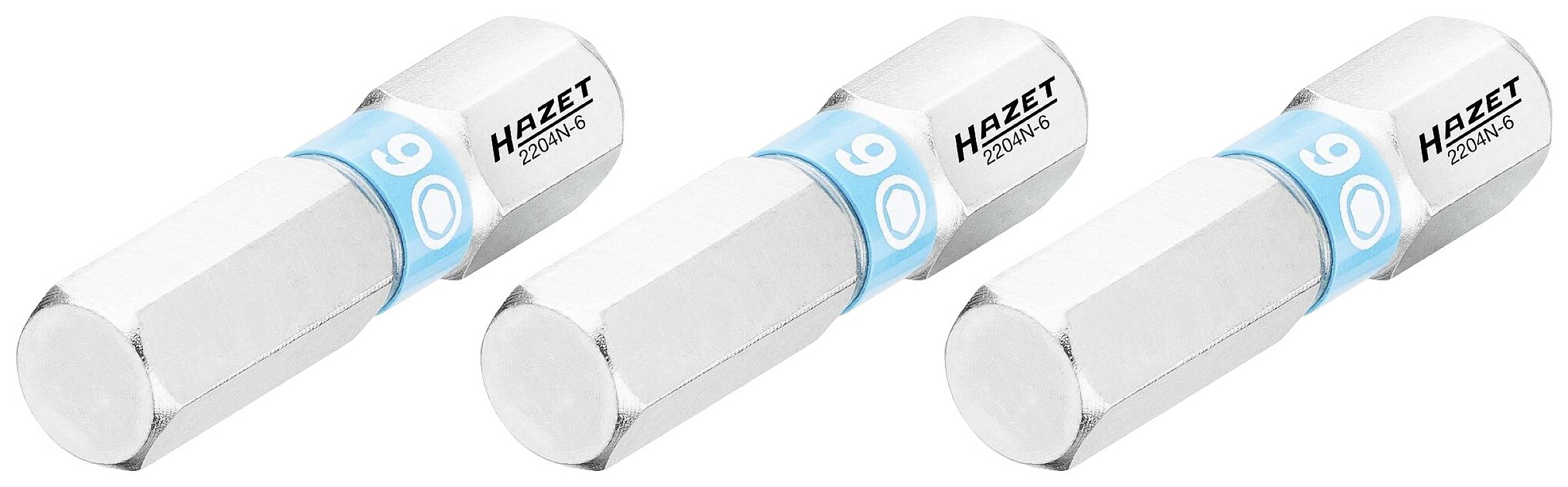 Hazet 2204N-6/3 2204N-6/3 Inbus-bit Aandrijving: 1/4 (6,3 mm) Uitvoering: Zeskant 6 mm