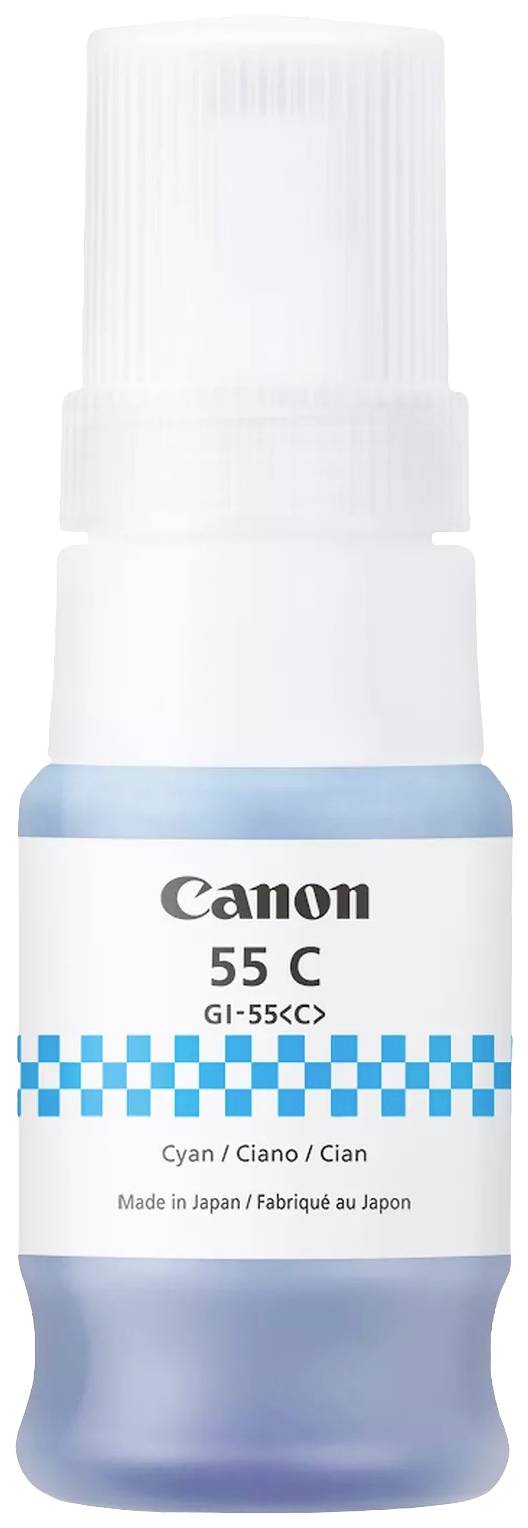 Canon GI-55C tinta u bočici, cijan, 55 ml. Za Canon tiskače, proizvedeno u Japanu.