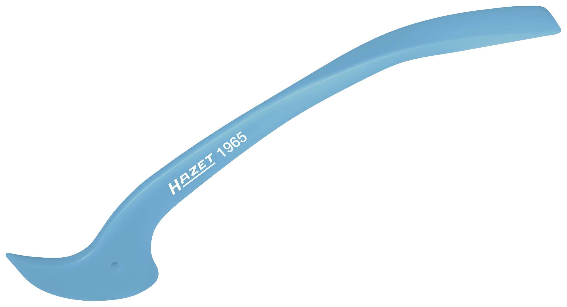 Plavi plastični montažni poluga s natpisom 'HAZET 1965', korišten za promjenu guma na vozilima.