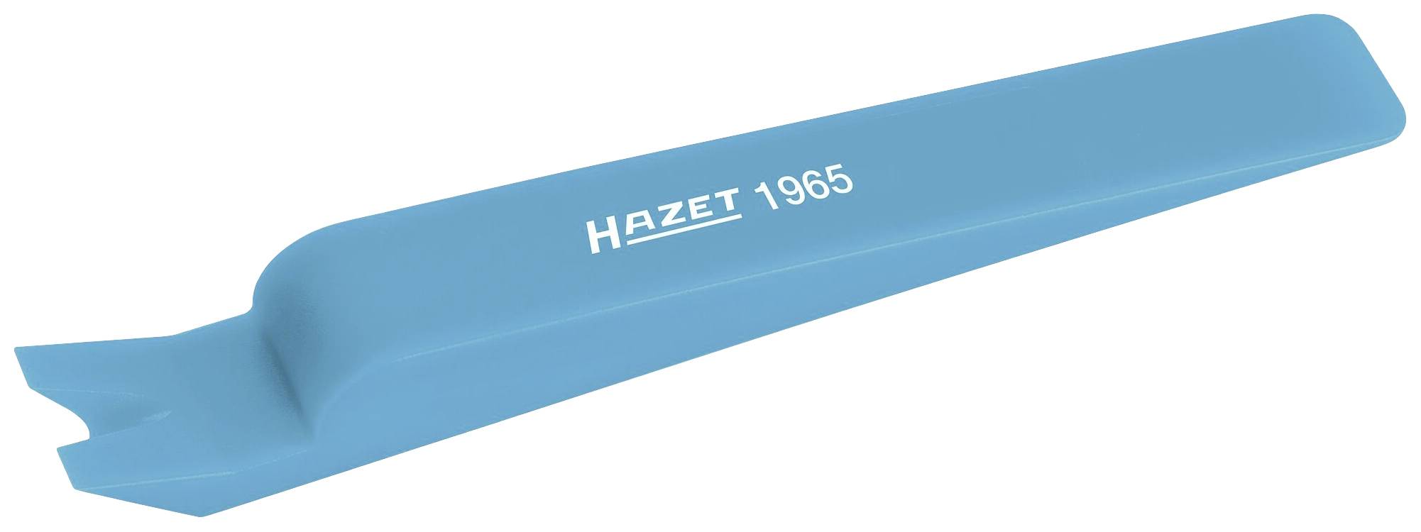 Plavi plastični strugač s natpisom 'Hazet 1965', pogodan za nježno uklanjanje automobilskih dijelova bez ostavljanja ogrebotina.