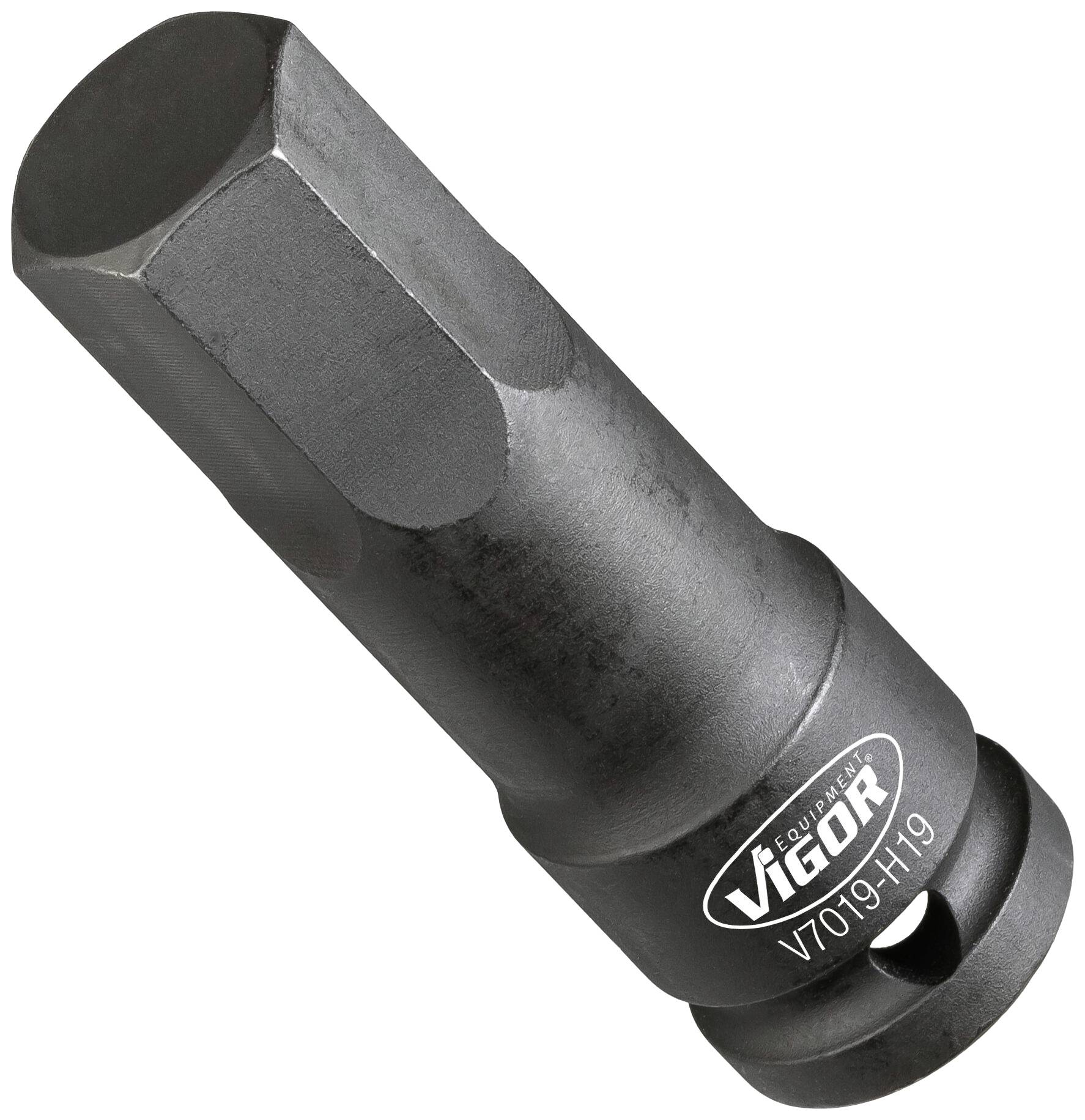 Vigor V7019-H19 V7019-H19 Inner-sexkantig Mutterdragare-hylsnyckelinsats 19 mm 1/2 19 mm 1/2
