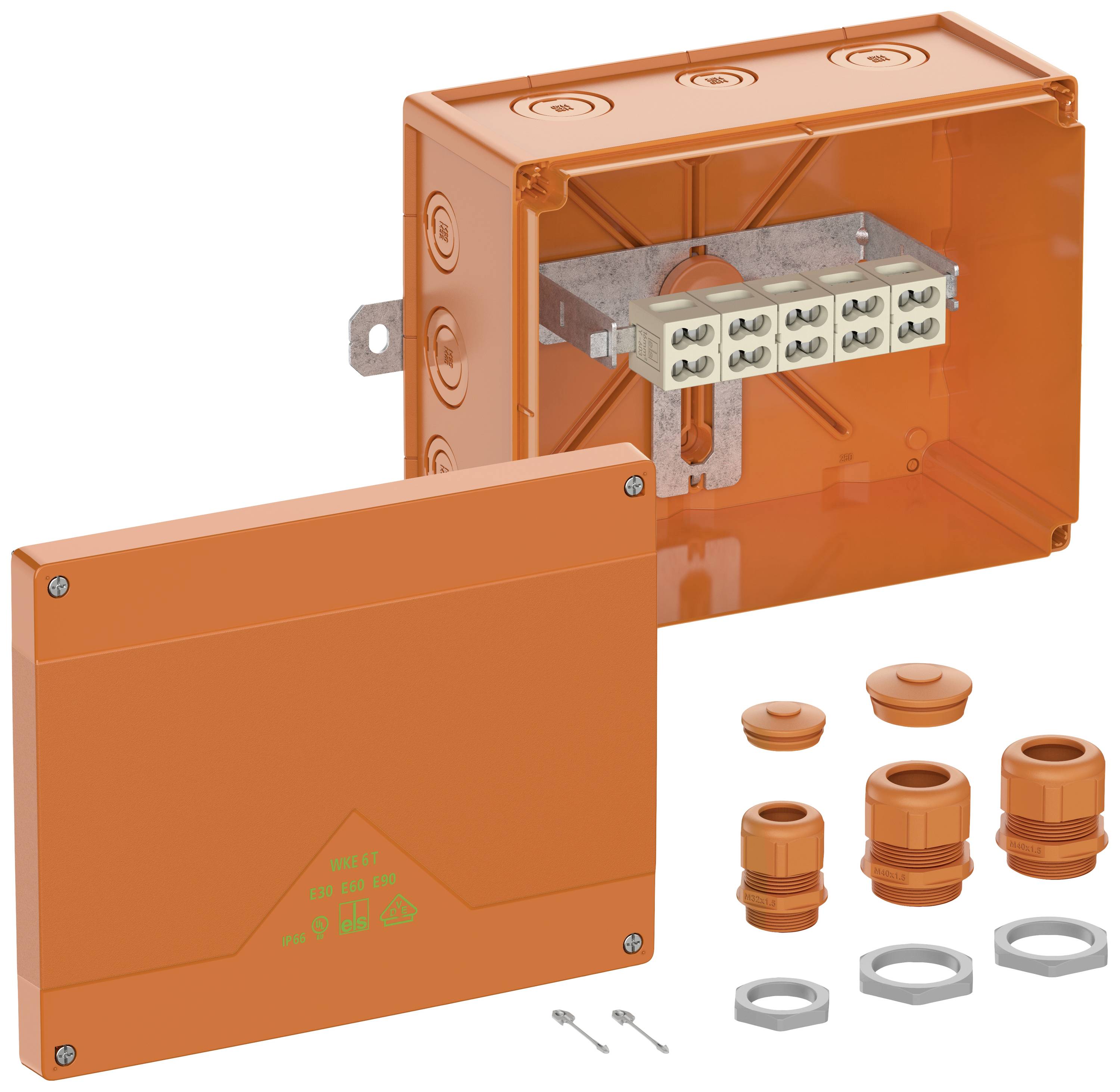 Spelsberg WKE 6 T Duo 5 x 16² Aftakkast (l x b x h) 250 x 200 x 120 mm Oranje IP66 2 stuk(s)