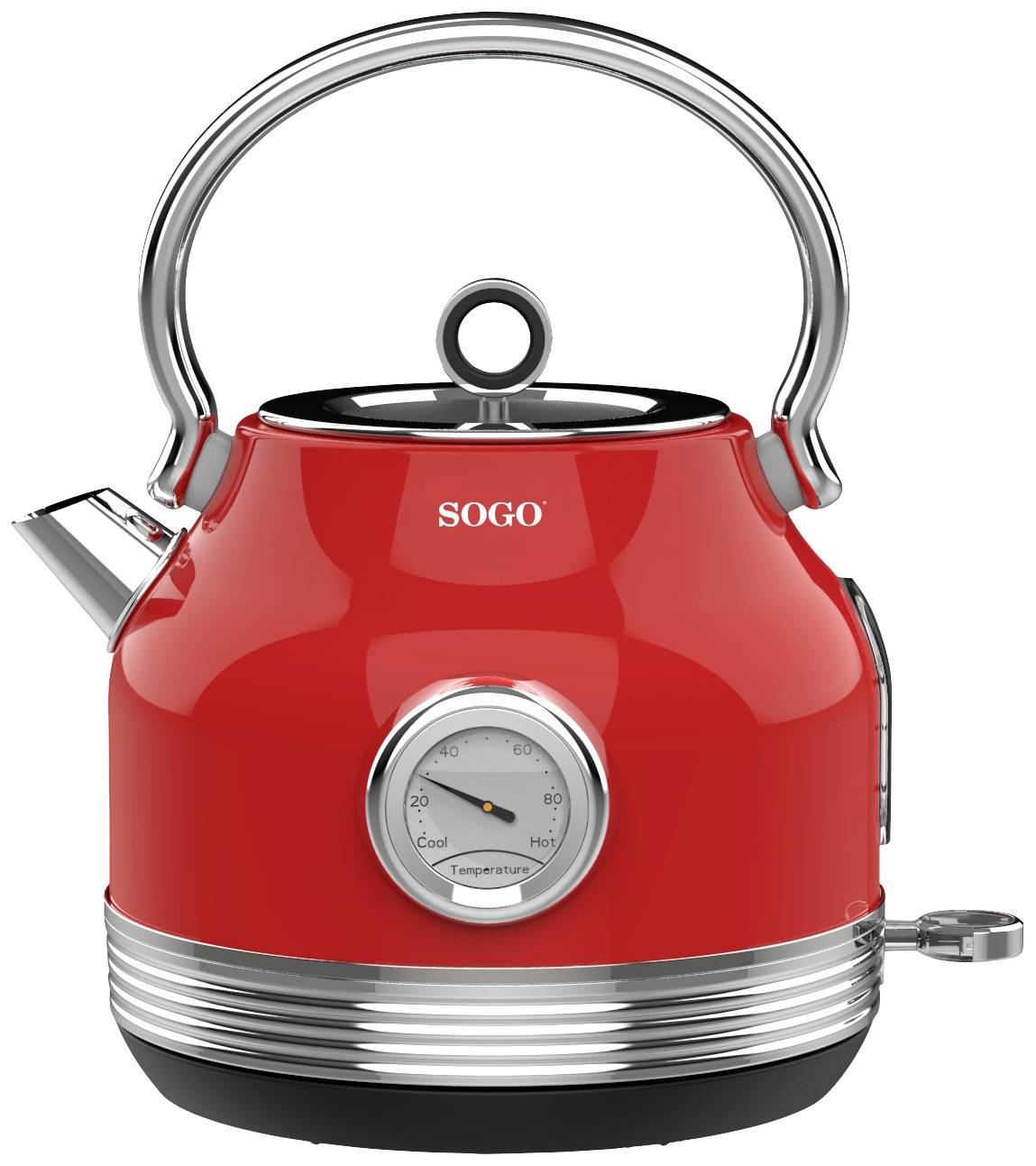 SOGO Human Technology Waterkoker Snoerloos, Oververhittingsbeveiliging, CoolTouch-behuizing Aantal/Volume: 1.8 l Rood (metallic)