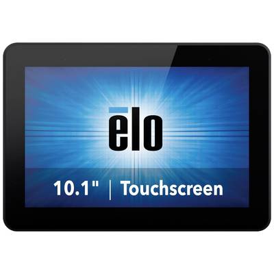 'elo Touchscreen' 10,1" monitor pred plavom pozadinom.