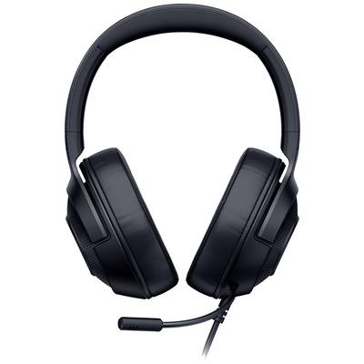 Crni gaming slušalice s mikrofonom, prikazane frontalno. Pogodne za igre i komunikaciju.