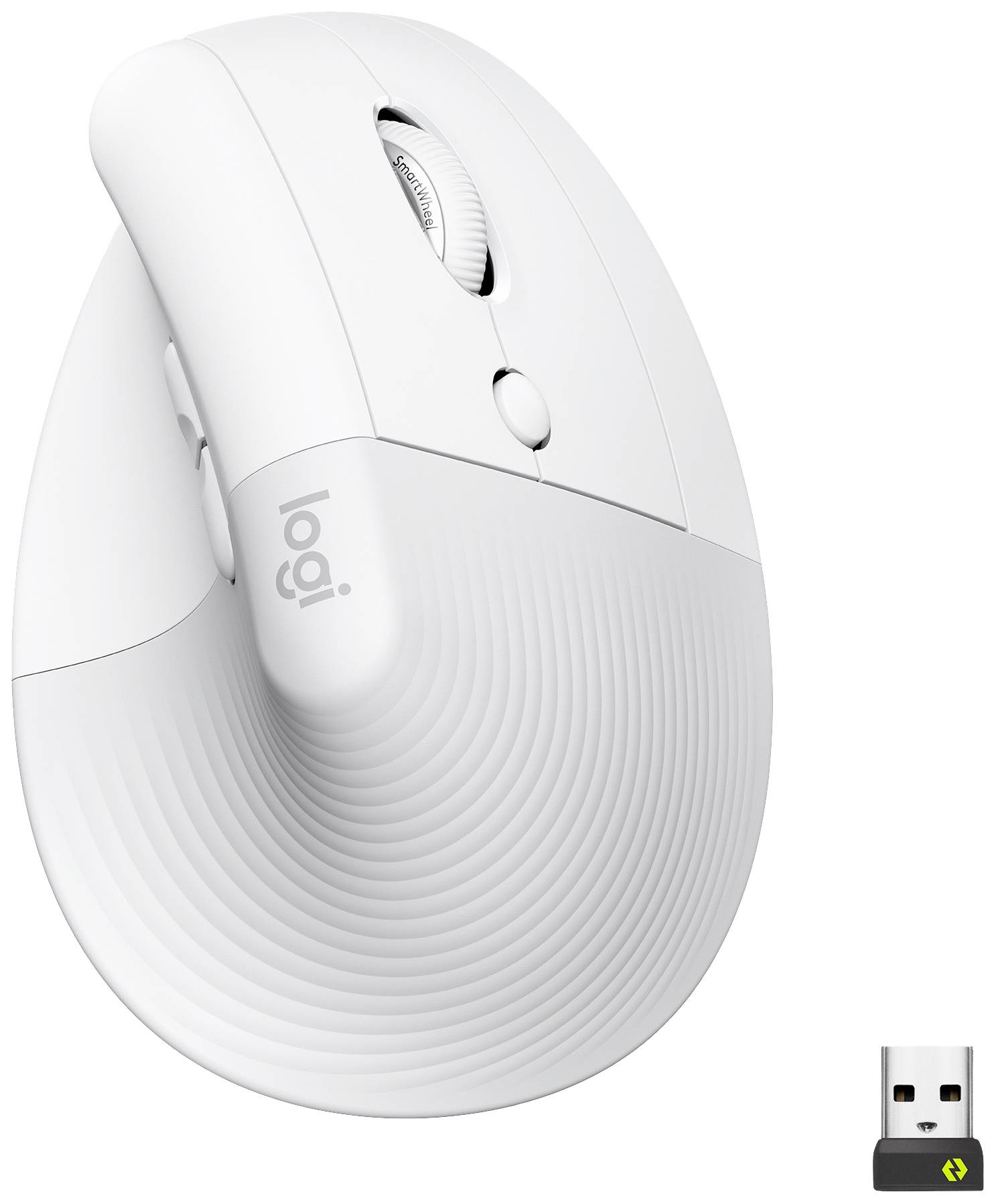 Logitech Lift Vertical Ergonomic Mouse Souris ergonomique Bluetooth, radio optique blanc 6 Boutons 4000 dpi ergonomique