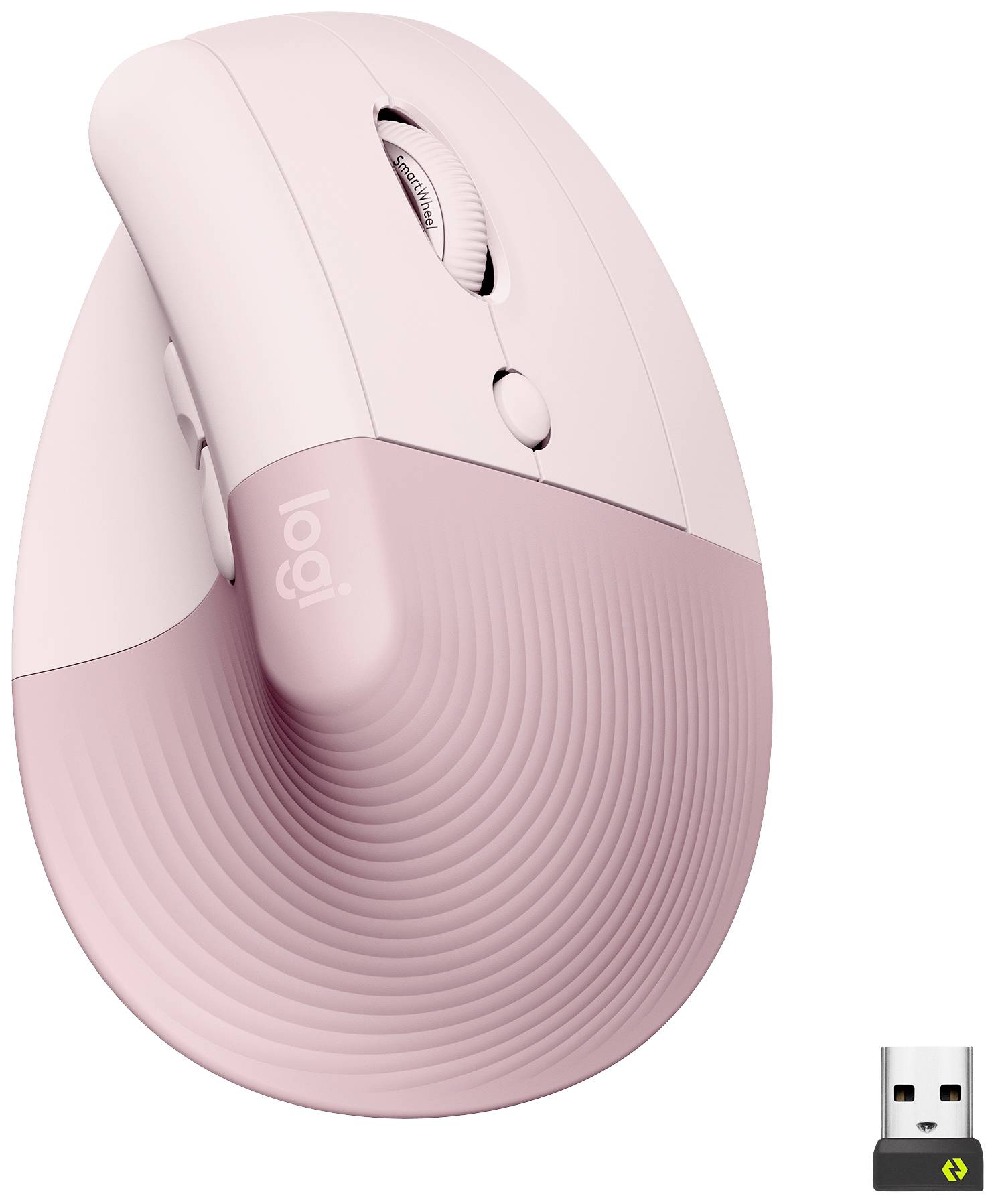 Logitech Lift Vertical Ergonomic Mouse Souris ergonomique Bluetooth, radio optique rose 6 Boutons 4000 dpi ergonomique