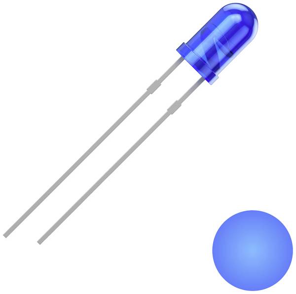Quadrios 2111O151 LED ožičen  plava boja okrugli 3 mm 1300 mcd 30 ° 20 mA 3 V