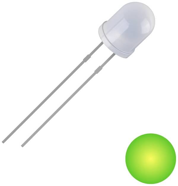 Quadrios 2111O164 LED ožičen  žuto-zelena  okrugli 3 mm 700 mcd 30 ° 20 mA 2 V