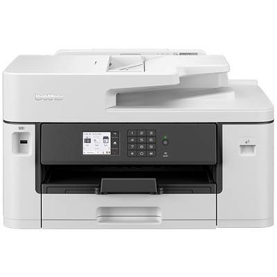Bijeli višenamjenski printer s upravljačkom pločom i zaslonom u sredini. Gornji odjeljak prikazuje prostor za punjenje papira.