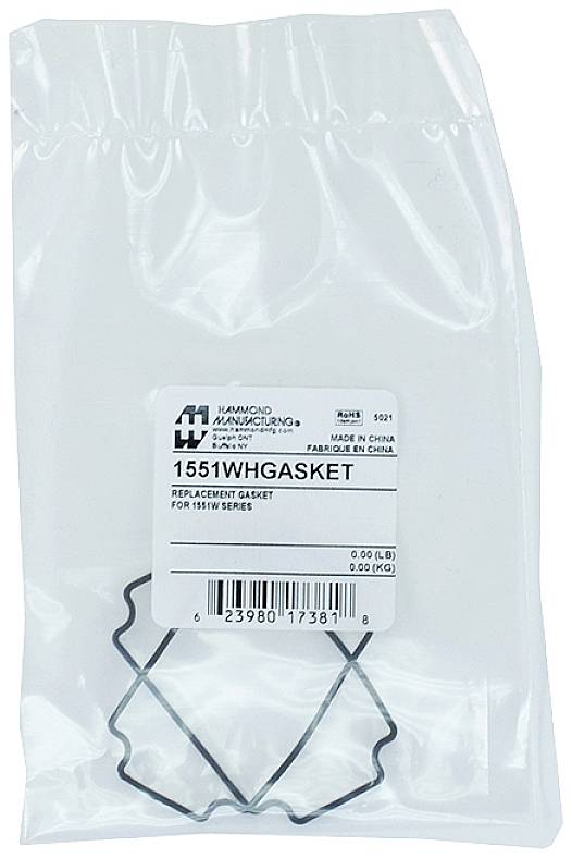 Hammond Electronics 1551WHGASKET Pakking Silicone Zwart (b x h) 60 mm x 35 mm 2 stuk(s)
