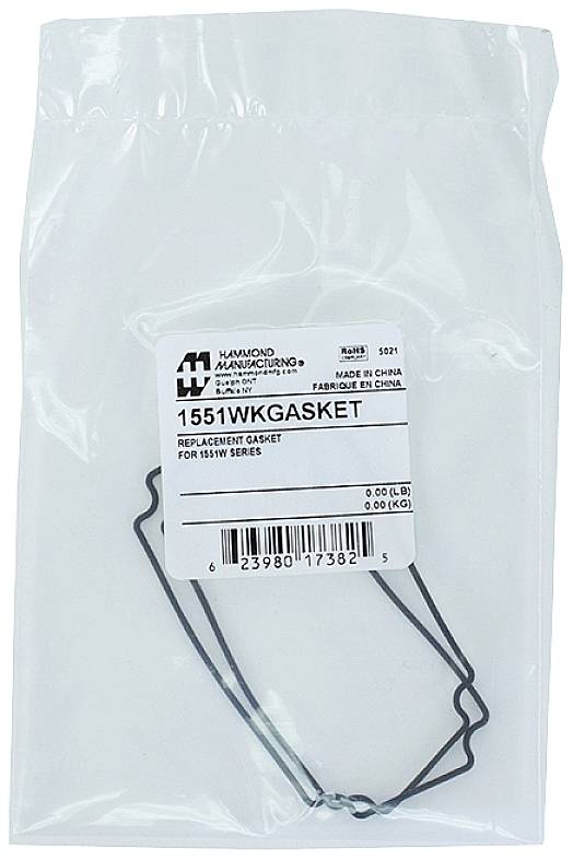 Hammond Electronics 1551WKGASKET Pakking Silicone Zwart (b x h) 80 mm x 40 mm 2 stuk(s)