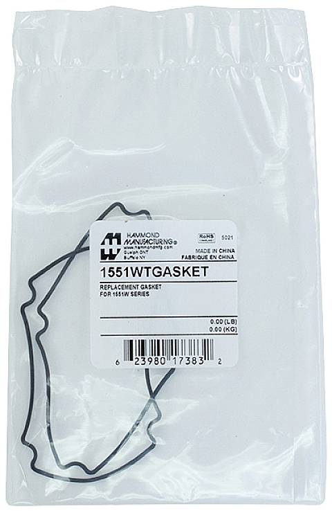 Hammond Electronics 1551WTGASKET Pakking Silicone Zwart (b x h) 60 mm x 60 mm 2 stuk(s)