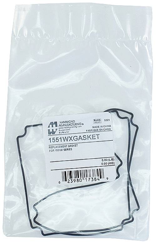 Hammond Electronics 1551WXGASKET Pakking Silicone Zwart (b x h) 80 mm x 80 mm 2 stuk(s)