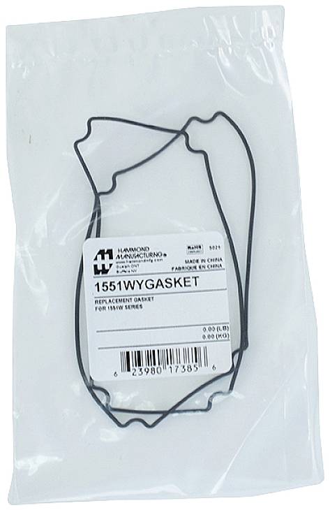 Hammond Electronics 1551WYGASKET Pakking Silicone Zwart (b x h) 50 mm x 100 mm 2 stuk(s)