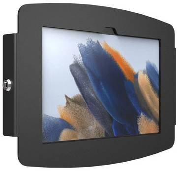 Crni monitor s uzorkom poteza kista u plavoj, narančastoj i smeđoj boji na zaslonu; moderni dizajn.