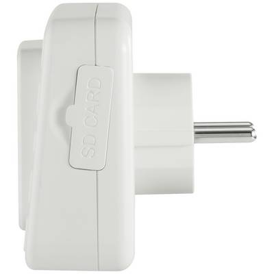 Na slici se vidi bijeli mrežni adapter s utor za SD karticu sa strane.