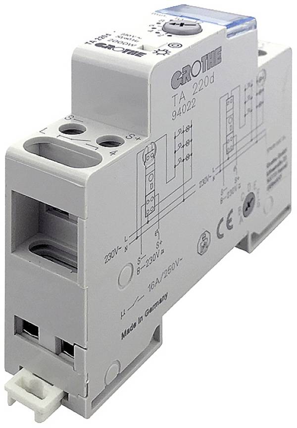 Grothe 94022 timer za rasvjetu stubišta profilna šina 230 V
