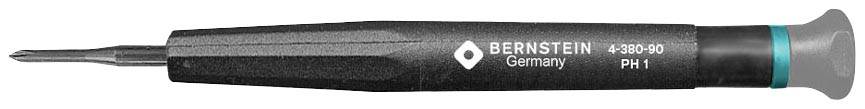 BERNSTEIN Tools for Electronics 4-380-90 4-380-90 Elektronica en fijnmechanica Kruiskop schroevendraaier PH 1 Koplengte: 17 mm