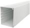 Bijeli pravokutni kabelski kanal od plastike s jednim otvorenim krajem i dvije unutarnje prečke za organizaciju kabela.