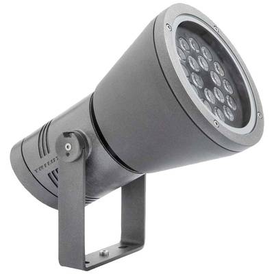 Crni LED reflektor s više svjetlosnih elemenata i podesivim nosačem, pogodan za vanjsku rasvjetu.
