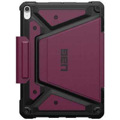Zaštitna maska za tablet u crvenoj i crnoj boji s robusnim dizajnom i logom marke UAG, kombinirana s ojačanim uglovima.
