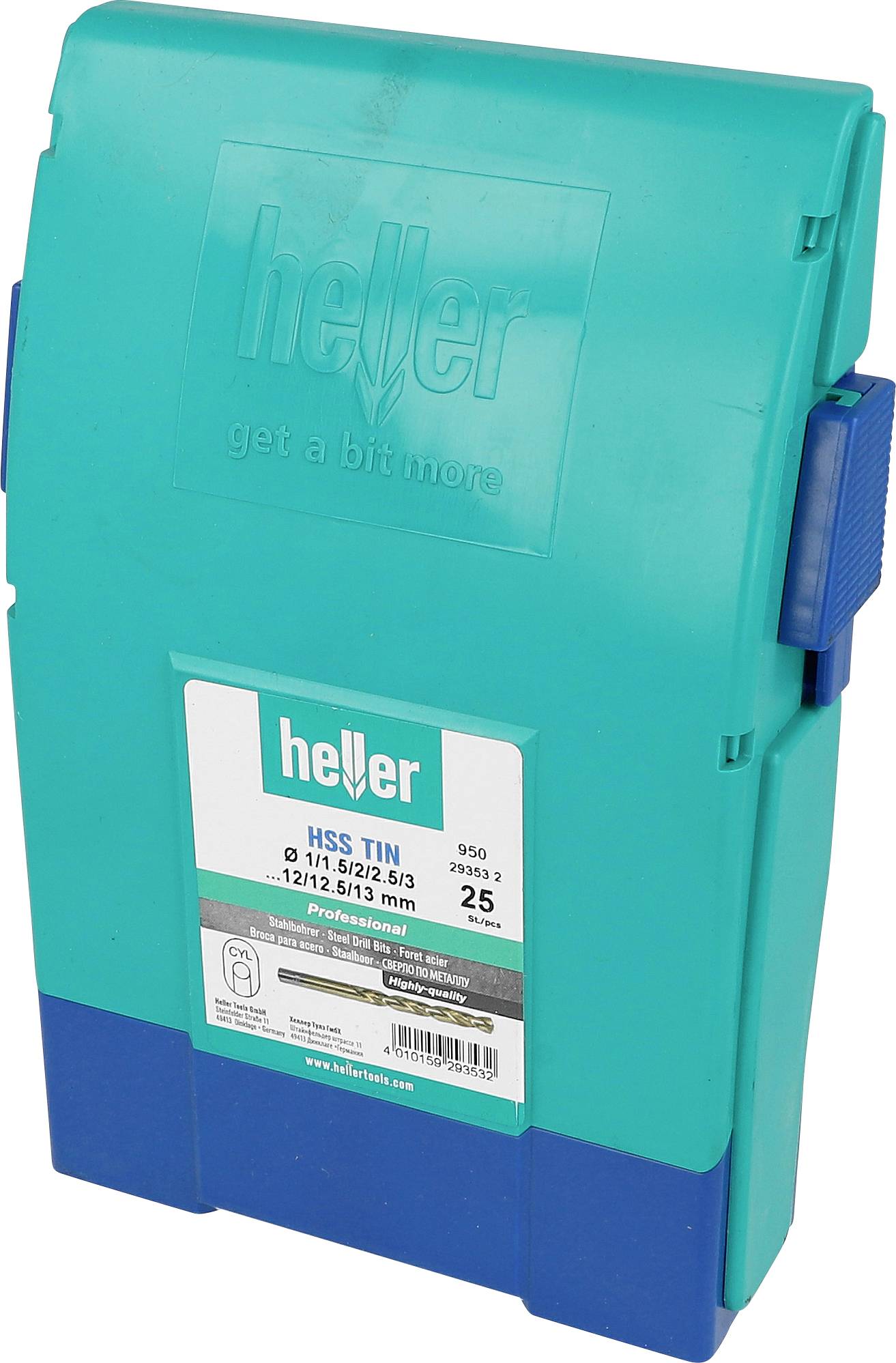 Heller 29353 2 Metaal-spiraalboorset 25-delig Titanium gecoat DIN 338 25 stuk(s)