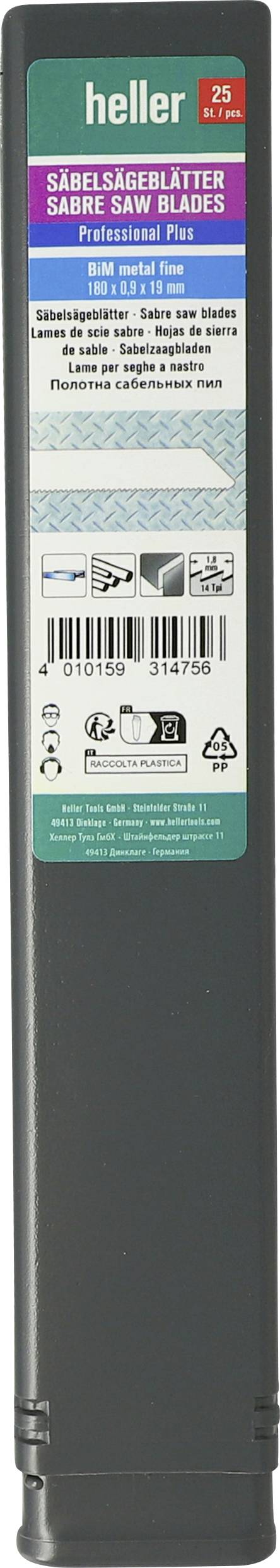 Heller 31060 Reciprozaagblad. Zaagbladlengte 225 mm 3 stuk(s)