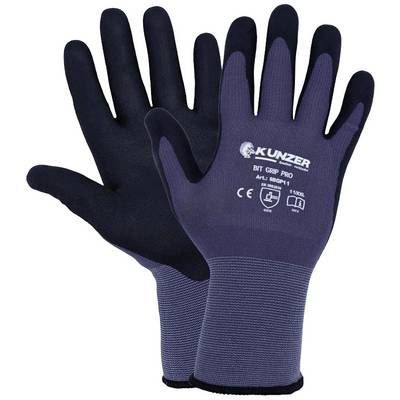 Dva crna zaštitna rukavca s plavim hrptom šake. Na gornjem rukavcu piše 'KUNZER BIT GRIP PRO Art. Nr. 845P11'.