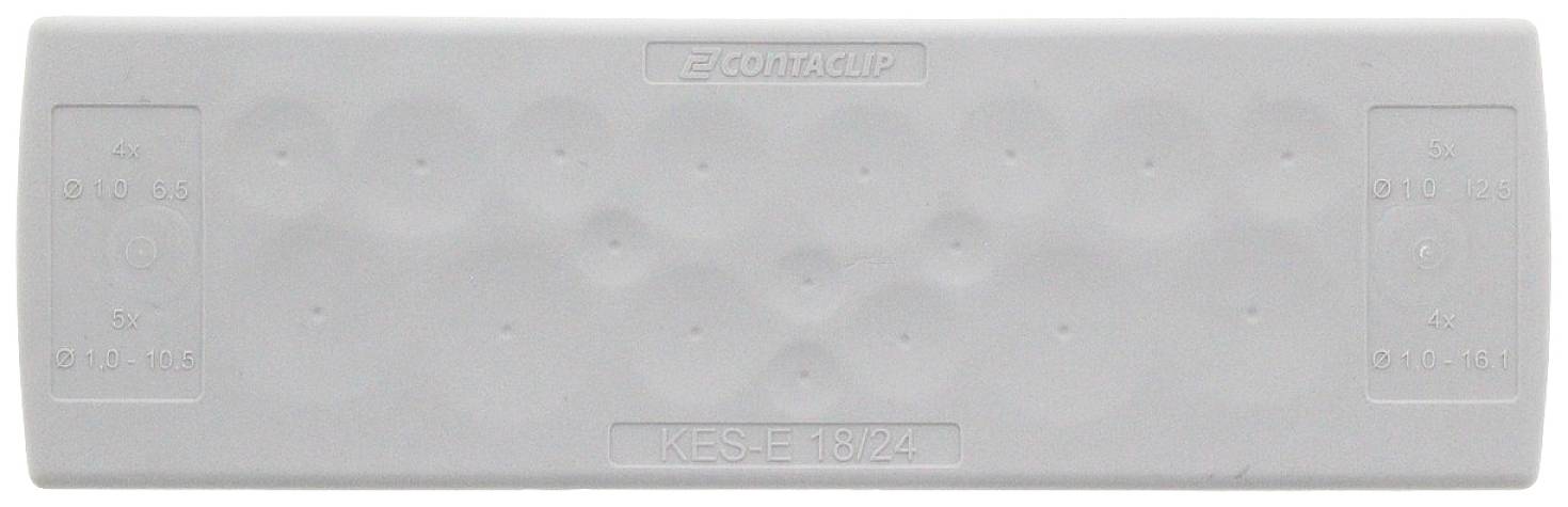 CONTA-CLIP KES-E 18/24 A GR Kabelinvoering Met doordringbaar membraan, Met snapraster Klem-Ø (max.) 16.1 mm Plaatdikte (max.) 2.5 mm Thermoplastisch elastomeer