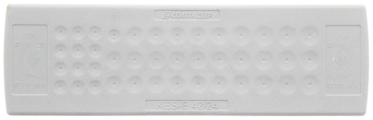 CONTA-CLIP KES-E 42/24 B GR Kabelinvoering Met doordringbaar membraan Klem-Ø (max.) 7.2 mm Plaatdikte (max.) 4 mm Thermoplastisch elastomeer Grijs 1 stuk(s)