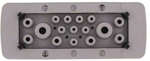 CONTA-CLIP KES-R 16/24 GR Kabelinvoering Met doordringbaar membraan Klem-Ø (max.) 14.5 mm Plaatdikte (max.) 2 mm Polyamide 6.6 Grijs 1 stuk(s)