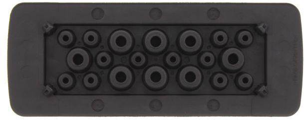 CONTA-CLIP KES-R 20/24 BK Kabelinvoering Met doordringbaar membraan Klem-Ø (max.) 10.5 mm Plaatdikte (max.) 2 mm Polyamide 6.6 Zwart 1 stuk(s)