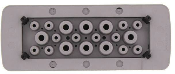 CONTA-CLIP KES-R 20/24 GR Kabelinvoering Klikbevestiging, Met doordringbaar membraan Klem-Ø (max.) 10.5 mm Plaatdikte (max.) 2 mm Polyamide 6.6 Grijs 1 stuk(s)